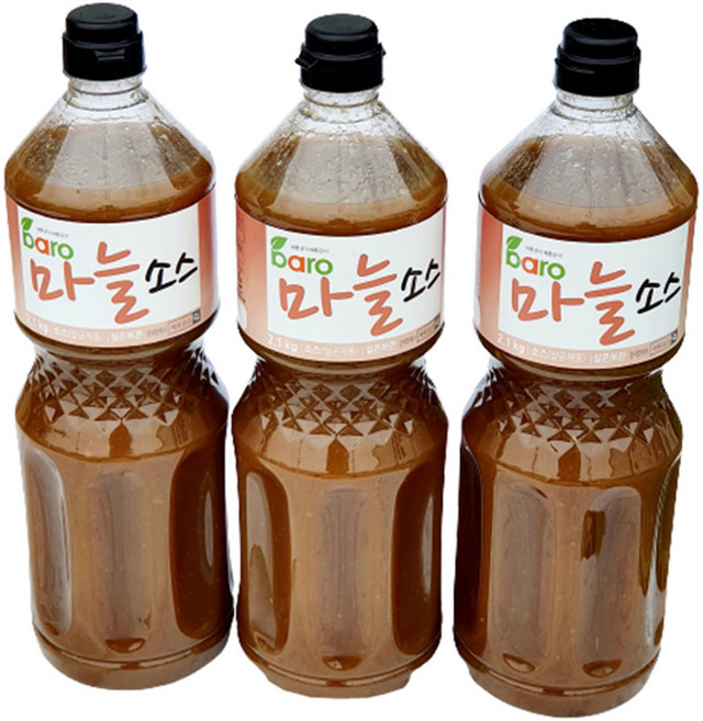 새마원 바로 마늘소스 갈릭소스 마늘 훈제오리고기 족발 치킨 보쌈 딥소스, 3개, 2.2kg