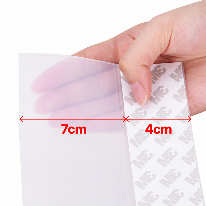 다살래 투명 실리콘 문풍지 광폭 11cm 두꺼운 방풍 테이프 외풍 먼지 소음 틈새 차단용 사계절 난방용, 1개