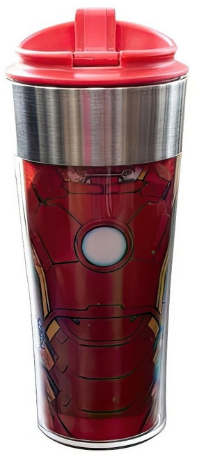 어벤져스 아이언맨 스텐 텀블러 컵 잔 캠핑 머그컵 휴대용 병 ala+141zC