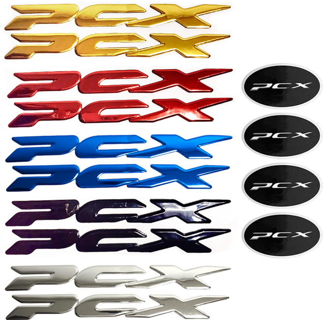당일발송 사은품증정 PCX 바디엠블럼 에폭시 스티커 PCX 로고 혼다 HONDA 오토바이 스크린 튜닝, 1개, 쿠26/에폭시스티커PCX 블루