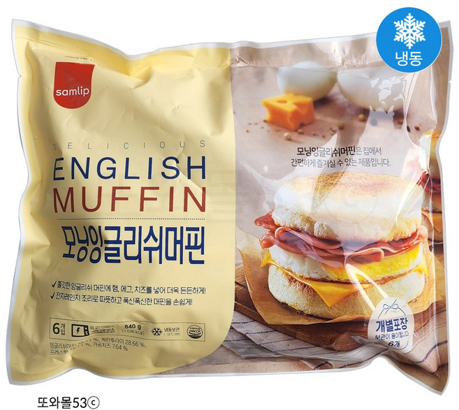 냉동 모닝 잉글리쉬 머핀 6입 1박스, 840g, 1개
