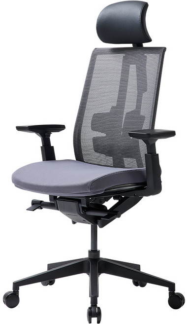 듀오백 D3-HS 메쉬의자 2022년 신제품, 그레이