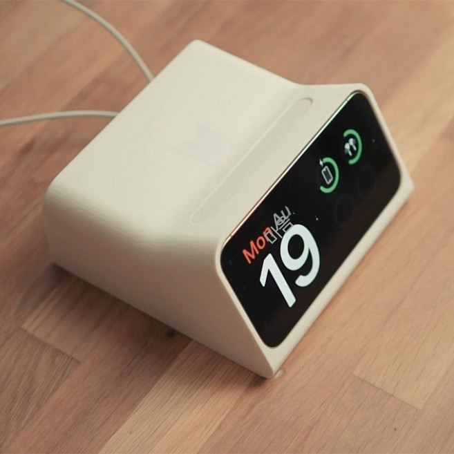 아이폰 무선충전 거치대 시계 케이스 스탠드독 스탠바이 모드 마그세이프 적용, 8. iPhone14 Pro Max, 1. 순수한 흰색 (베어 메탈), 1개