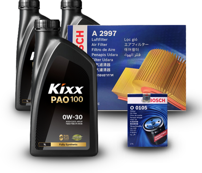 올 뉴 K7 (YG) 3.0 가솔린 엔진오일세트 킥스 파오100 0W30 (PAO100) (구) 파오1, 킥스 PAO100 0W30 엔진오일세트