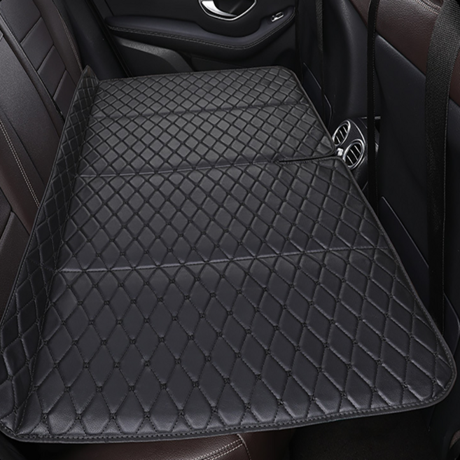 Alemon 차량용 뒷좌석 확장형 접이식 평탄화 차박 매트 보드, 흑색