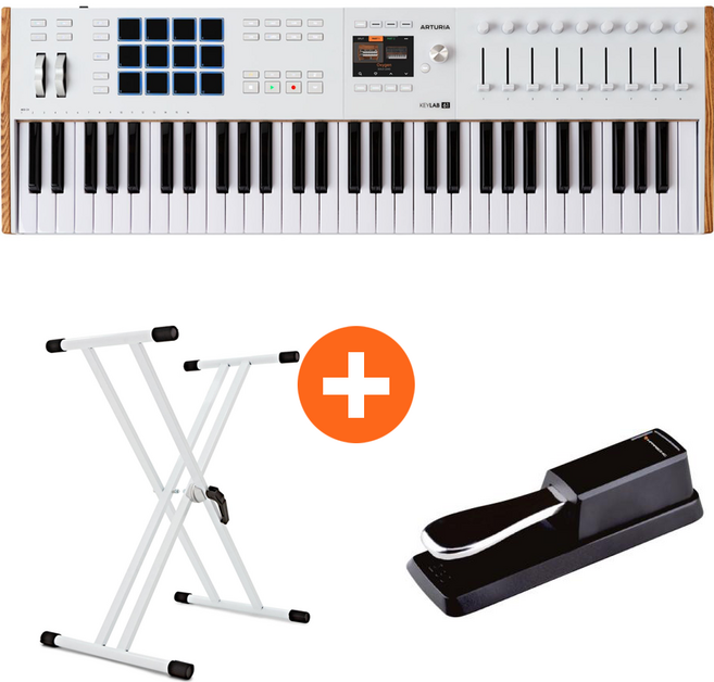 아투리아 KeyLab 61 MK3 화이트 x 키보드 스탠드 패키지