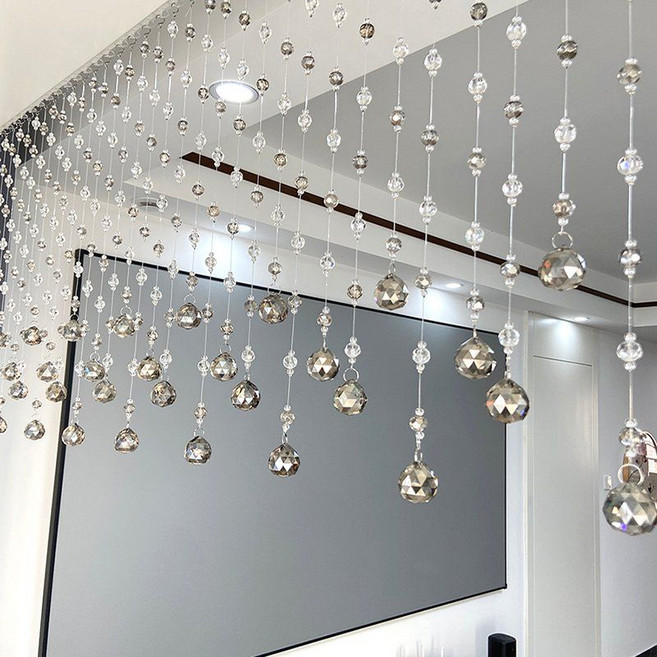 크리스탈비드 커튼 거실 럭셔리 침실 파티션 비즈발 주방 문발