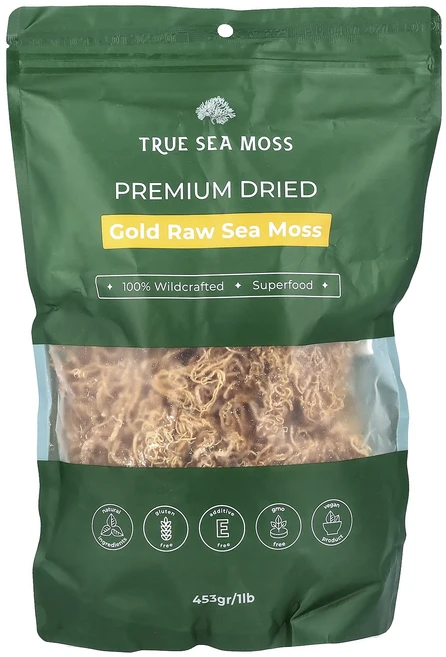 새해 첫좋은선물 True Sea Moss 프리미엄 드라이드 Gold 무가공 바다 이끼 453g(1lb) 제대로 할인합니다, TrueSeaMoss프리미엄드라이드Gold무가공바다이끼 - 쿠팡