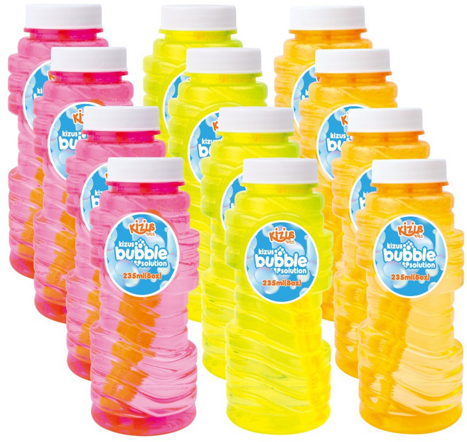 키저스 대용량 비눗방울 버블건 리필 액, 235ml, 12개