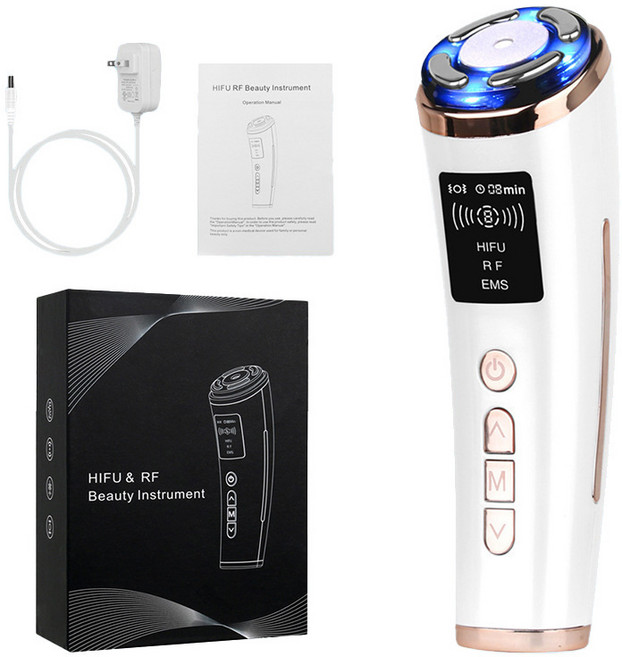 臉部美容儀 嫩膚導入按摩提拉, 一台, 白色