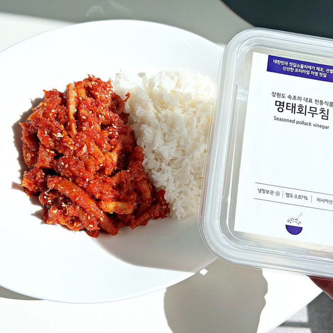 새콤달콤 부드러운 속초 명태회무침 400g 180g, 명태회무침 400g (러시아산), 1개