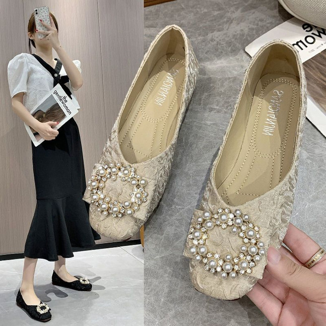 셀럽당 여성 빅사이즈 225-260mm 슬립온 플랫 단화