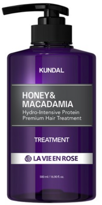 쿤달 허니 앤 마카다미아 헤어 트리트먼트 라비앙로즈향, 500ml, 5개