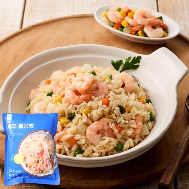 엄지 새우볶음밥 간편식 냉동 즉석밥, 5개