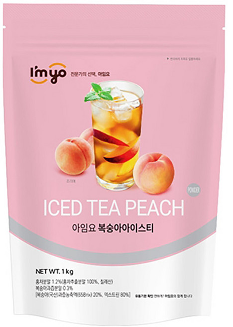 아임요 복숭아 아이스티 1kg 1박스 12개, 12개입