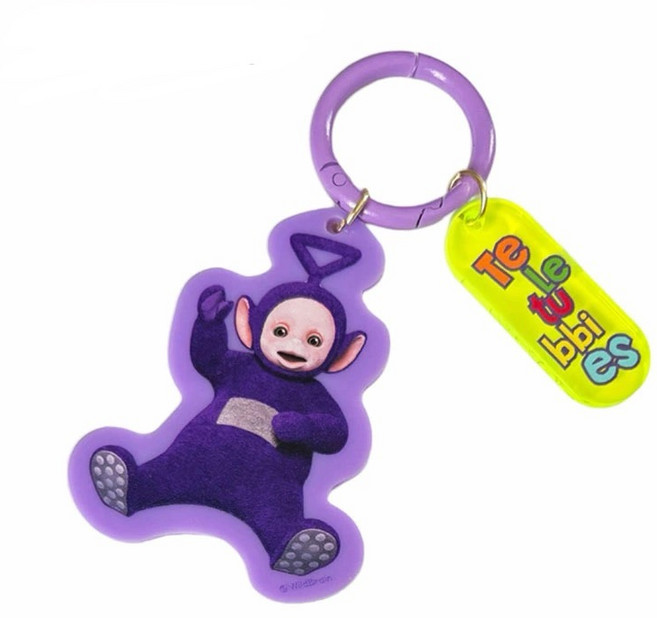 [정품수입][공식][쿄카착용] 텔레토비 뚜비 딥시 팅키 아크릴 키체인 TB1134_TB1139 7x8(cm), 1개, 보라