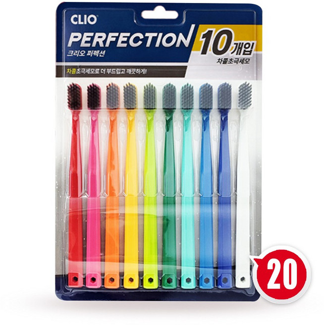 크리오 퍼펙션 차콜 초극세모, 10개입, 20개