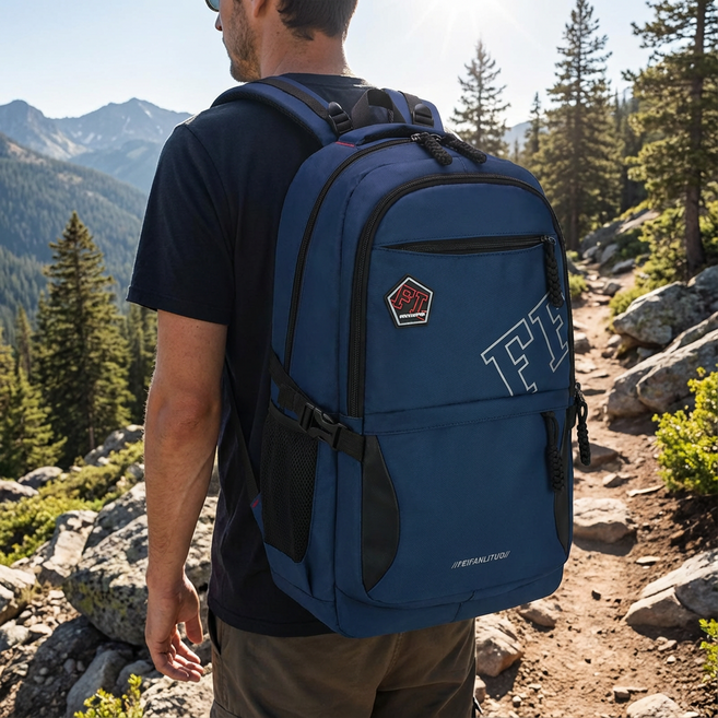 진루이 75L 대용량 등산가방 방수 백패킹용 캠핑용 여행용 백팩 남녀공용, 1개, 블루