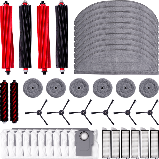 호환 로보락 S8 MaxV Ultra 소모품 부품 교체 먼지봉투 필터 브러쉬 1년 구성품, 1세트, 1년패키지