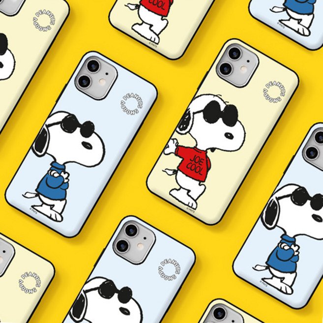 스누피 아이폰 14프로 포즈 카드 도어 범퍼 케이스