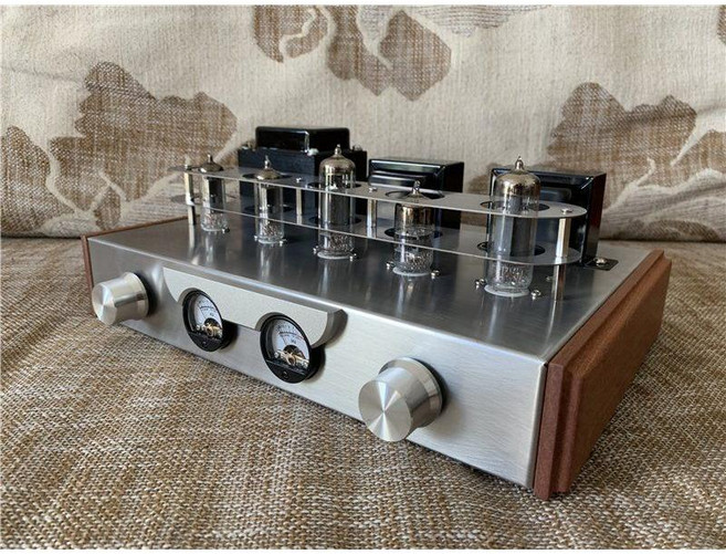 진공관 블루투스 스피커 앰프 인테리어 증폭기 빈티지 소형 감성 엔틱 고음질 사운드 카페, 회색 6n1n