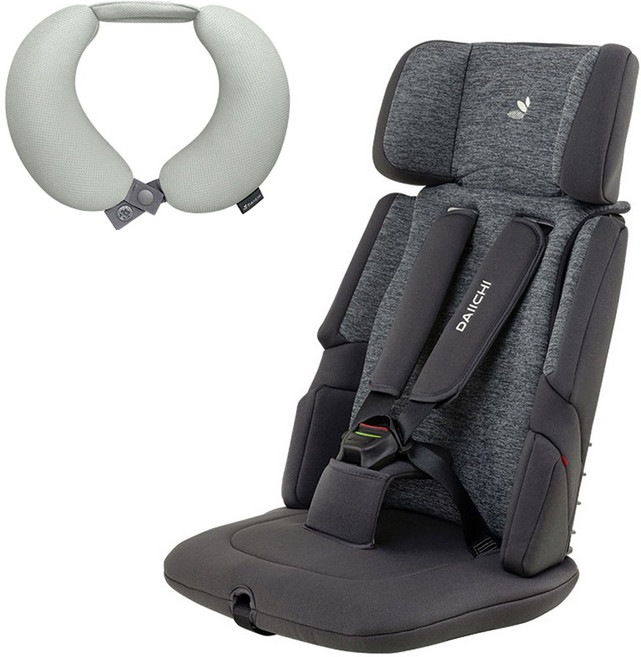 다이치 이지캐리2 휴대용 카시트 + 목베개 세트 일체형, 차콜