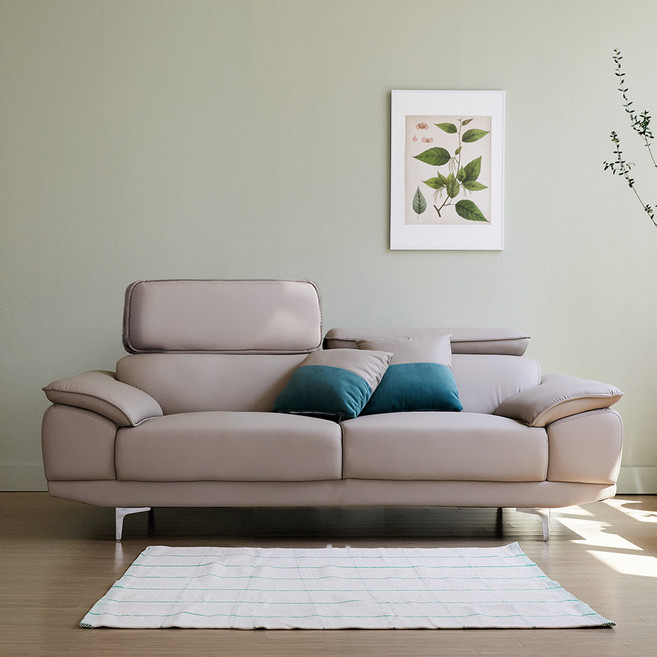 베스트리빙 칸트 레옹 토프 무빙헤드 3인용 4인용 소파 모음/가죽소파/아쿠아텍스/생활방수소파 2color, 03.토프 3인 가죽소파