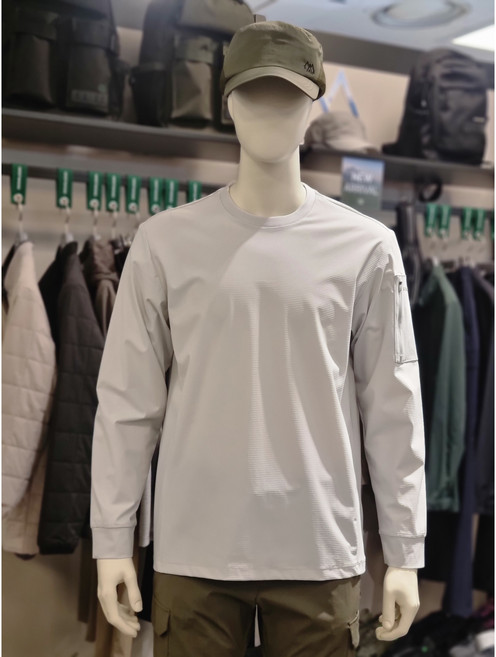 웨스트우드 남성 트리코트 라운드 티셔츠 기능성 아웃도어 등산 긴팔티 WO1MTTR4031