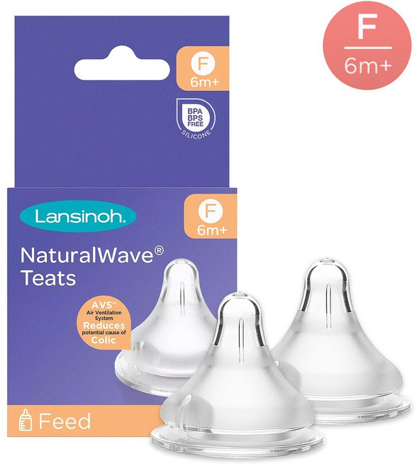 란시노 내추럴 웨이브 젖꼭지, F(6~12개월), 2개