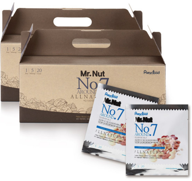파란푸드 하루견과 미스터너트 NO.7 60팩[30X2박스] 견과류 선물세트, 1박스