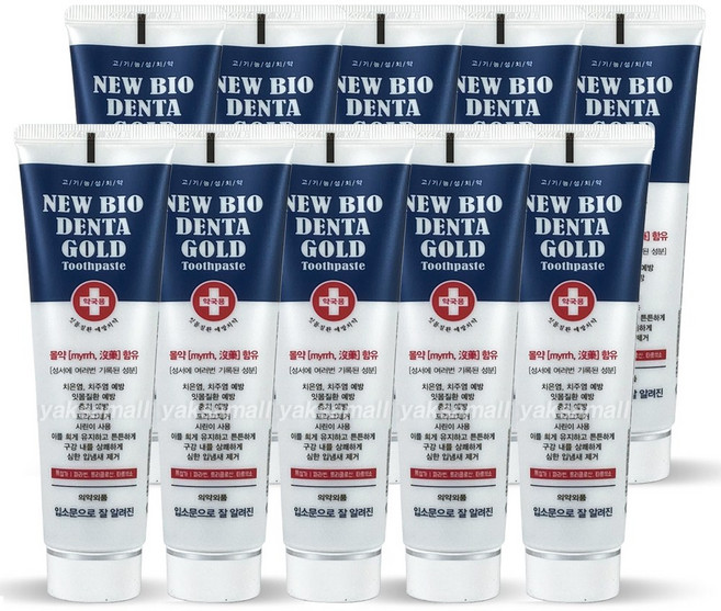 뉴 바이오 덴타 골드 치약, 10개, 180g
