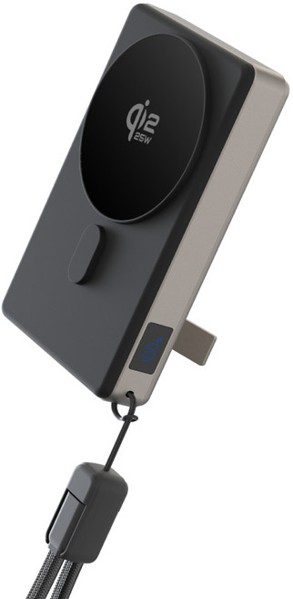 ThunderShield 雷盾 10000mAh PD 45W 磁吸無線充電行動電源, 黑色, WPT100