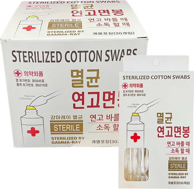 풍성 멸균 연고면봉, 30개입, 10개