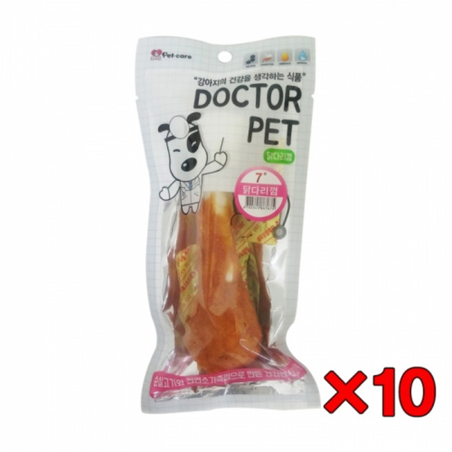 10개 닥터펫 닭다리껌 1p 7인치 대형개껌, 기본 0521