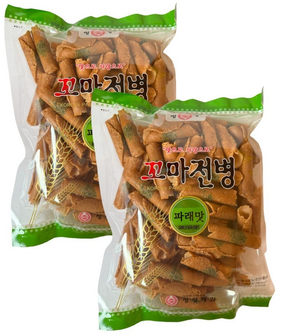 정성제과 꼬마전병 파래맛, 205g, 2개