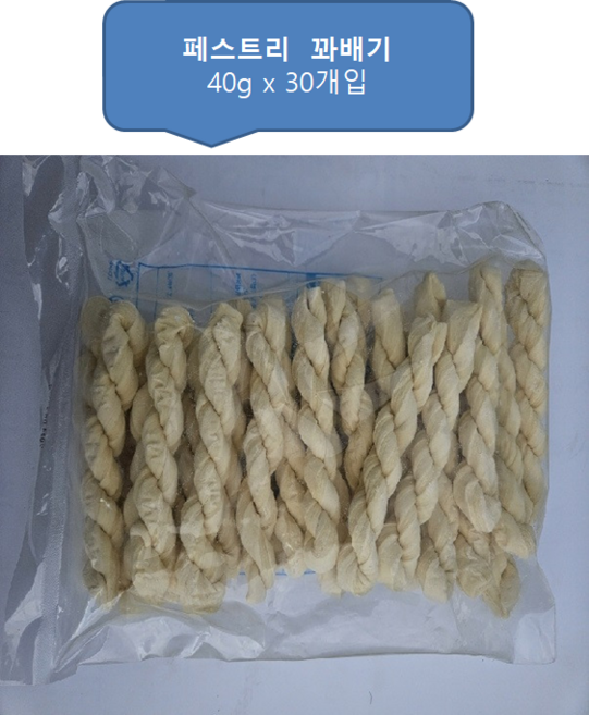 [패밀리푸드] 페스트리 꽈배기 냉동생지 1.2kg, 1개