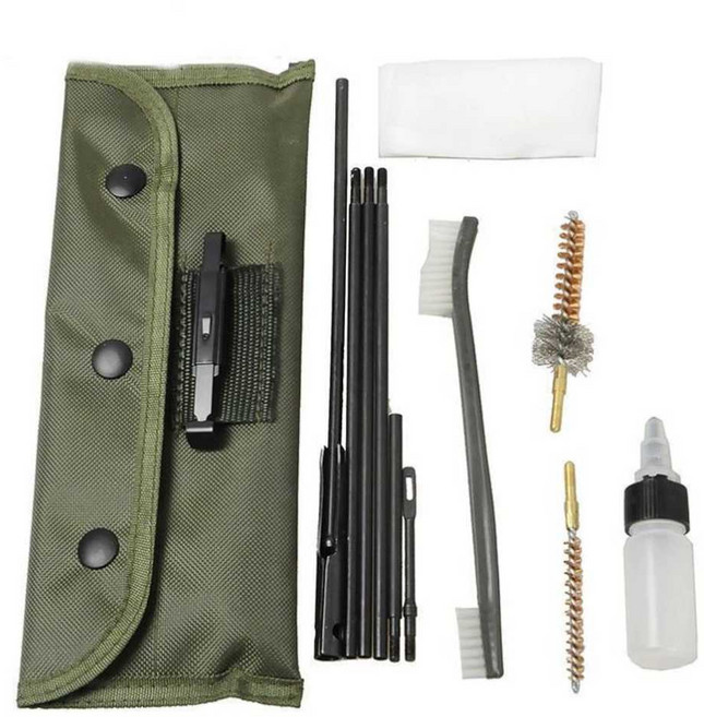 5.56mm 총기손질도구 꼬질대 라이플 총 청소 키트 세트 막대 나일론 브러시 클리너 액세서리 도구, 파이프 브러시 청소 키트