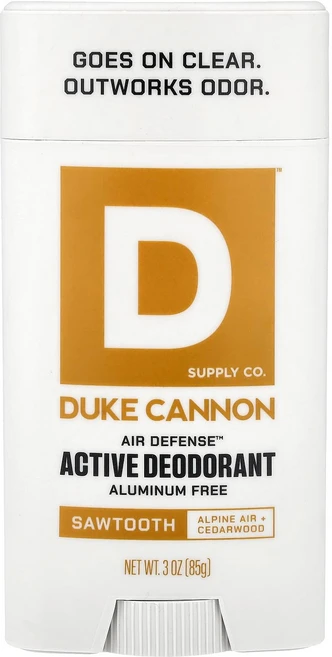 듀크 캐논 서플라이 컴퍼니 에어 디펜스™ 액티브 데오도란트 무알루미늄 톱니 모양 85g DUK-00349 - 쿠팡