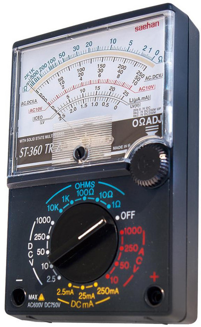 새한 아날로그 테스터 ST-360TRZ 절연 저항계 멀티미터 메가 테스타기 누전측정기 전압, 1개