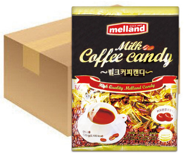 밀크 커피 캔디 520g 달달한 커피사탕 10개입 한박스, 1