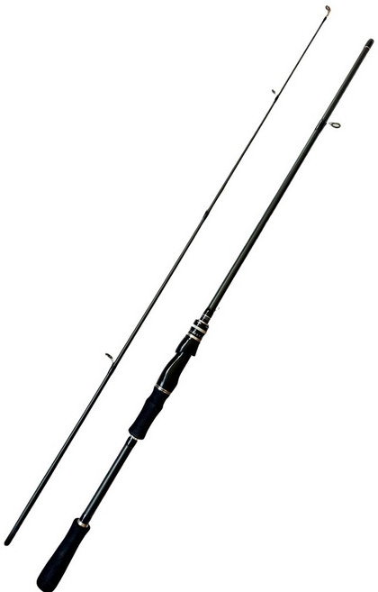 路亞竿 單竿 槍柄 直柄 海竿 路滑竿 雷強竿 中快調 泛用竿, 黑色高配直柄單杆,1.65