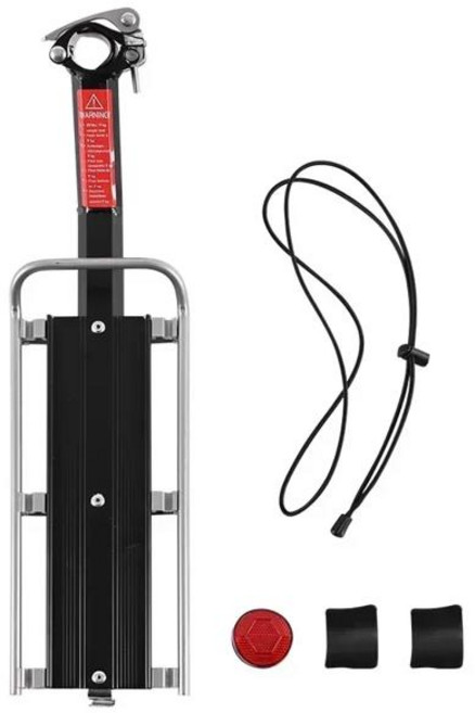 자전거 랙 퀵 릴리스 자전거 알루미늄 합금 수하워터 텔레스코픽로드 랙 장비 액세서리, 01 Black, 1개