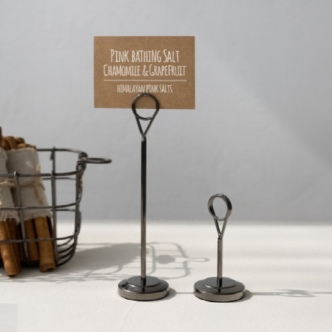 클립보드프로젝트랩 메탈 메모꽂이 클립 가격표 스탠드, 블랙