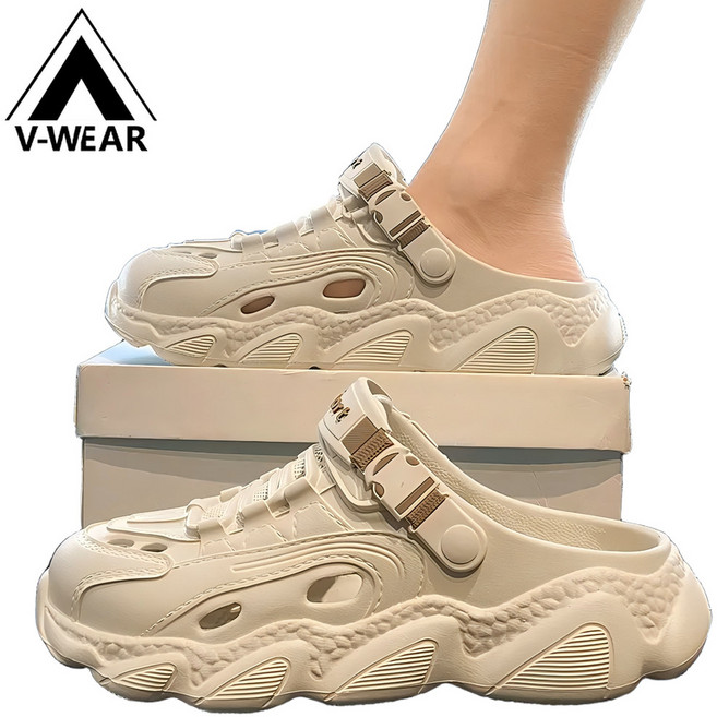 V-WEAR 老爹洞洞鞋 穆勒園丁兩穿涼鞋