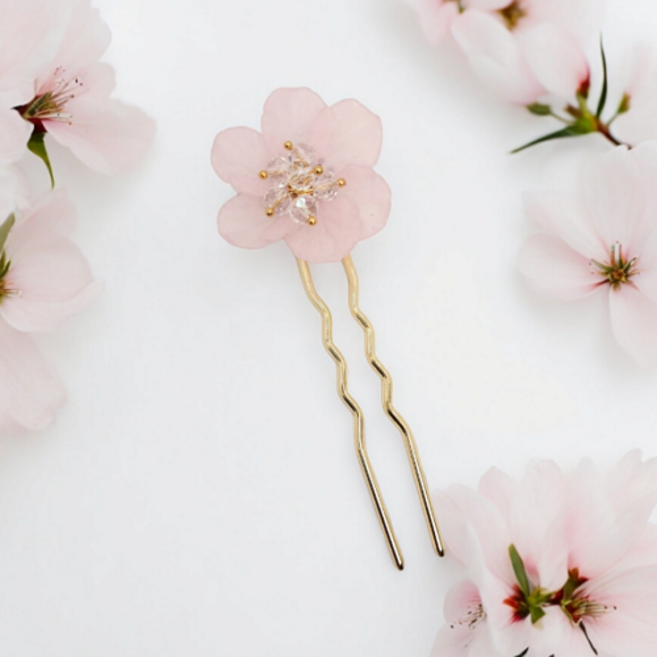 금명 국내제작 고급 분홍은방울꽃 혼주뒤꽂이 웨딩헤어핀 한복비녀 헤어코사지 혼주머리장식 한복머리장식 한복뒤꽂이 뒤꽂이