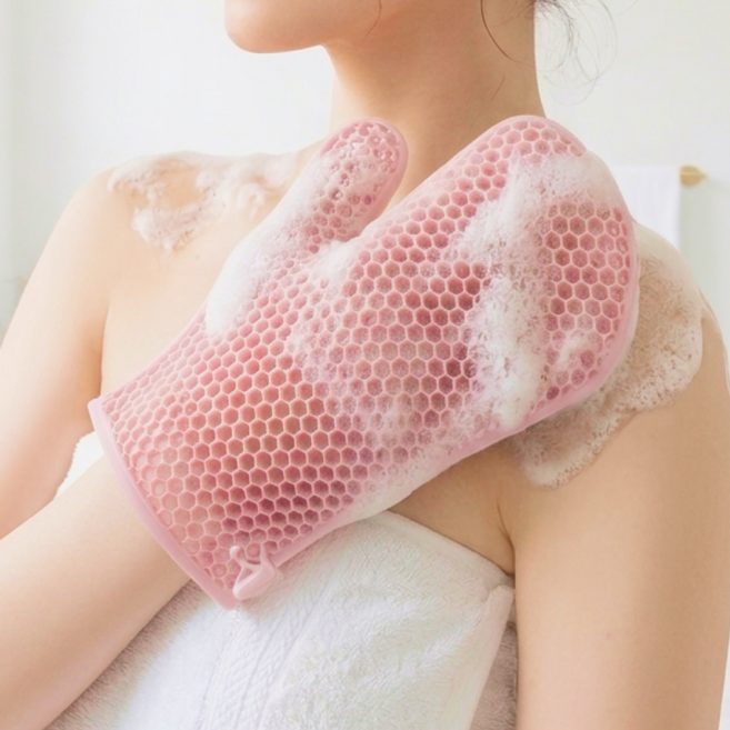 스마일리브 딥클린 TPU 샤워 글러브, 핑크, 1개, 1개입