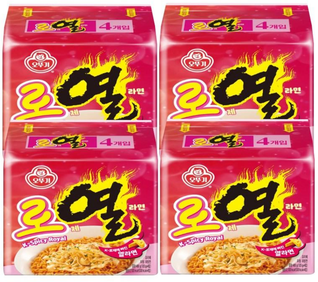 오뚜기 로열라면 로제열라면 120g, 16개