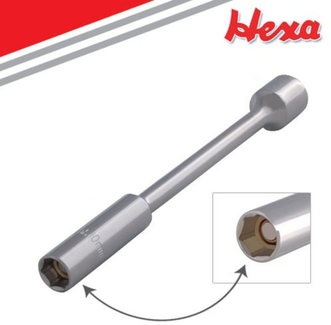 HEXA 대만산 3/8 롱 자석 10mm 작동 비트 소켓 복스 연결 홀더 마그네틱 공구, HEXA 3/8마그네틱자석연결대10mm, 1개