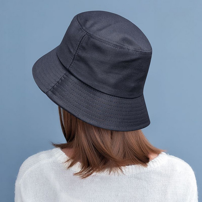 항암모자가발 일체형 단발 여성 모자 웨이브 가발 버킷햇, B. 블랙-단발 다크브라운, 1개