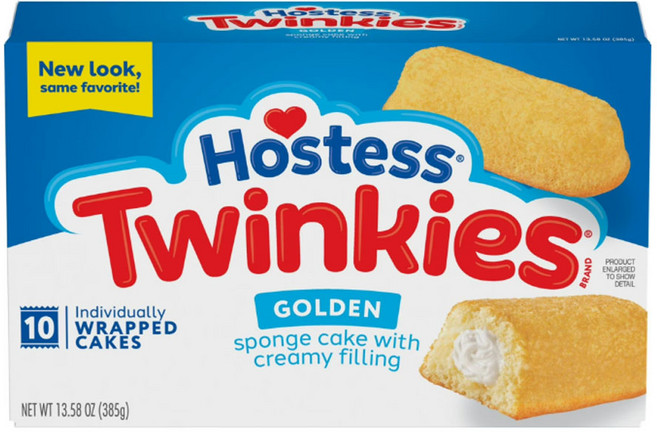 Hostess Twinkies Golden Sponge Cake with Creamy Fil Hostess Twinkies 크리미한 속을 채운 골든 스펀지 케이크: 2.7온스 12, 1개, 385g